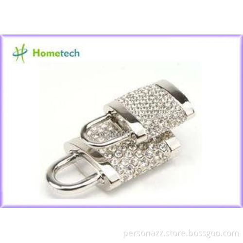 256MB / 512 MB / 1GB Silver Diamonds Gadget Crystal Lock US